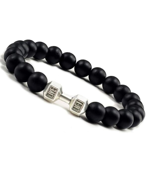 Black Matte Agate Onyx Beads Bracelet