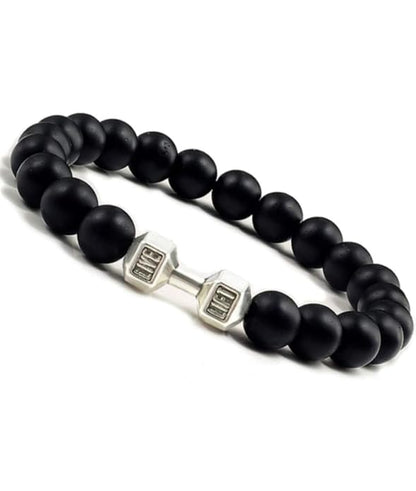 Black Matte Agate Onyx Beads Bracelet