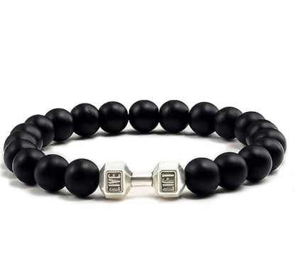 Black Matte Agate Onyx Beads Bracelet